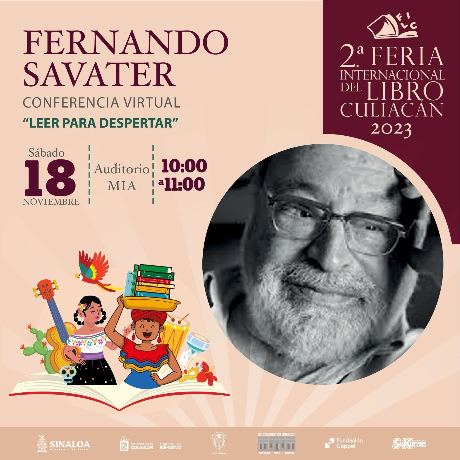 Fil Culiacán 2023 Invita Al Auditorio Mia A Disfrutar La Conferencia Virtual De Fernando Savater 0418